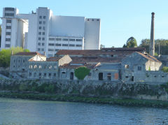 
Derelict factory on river bank, Porto, April 2012